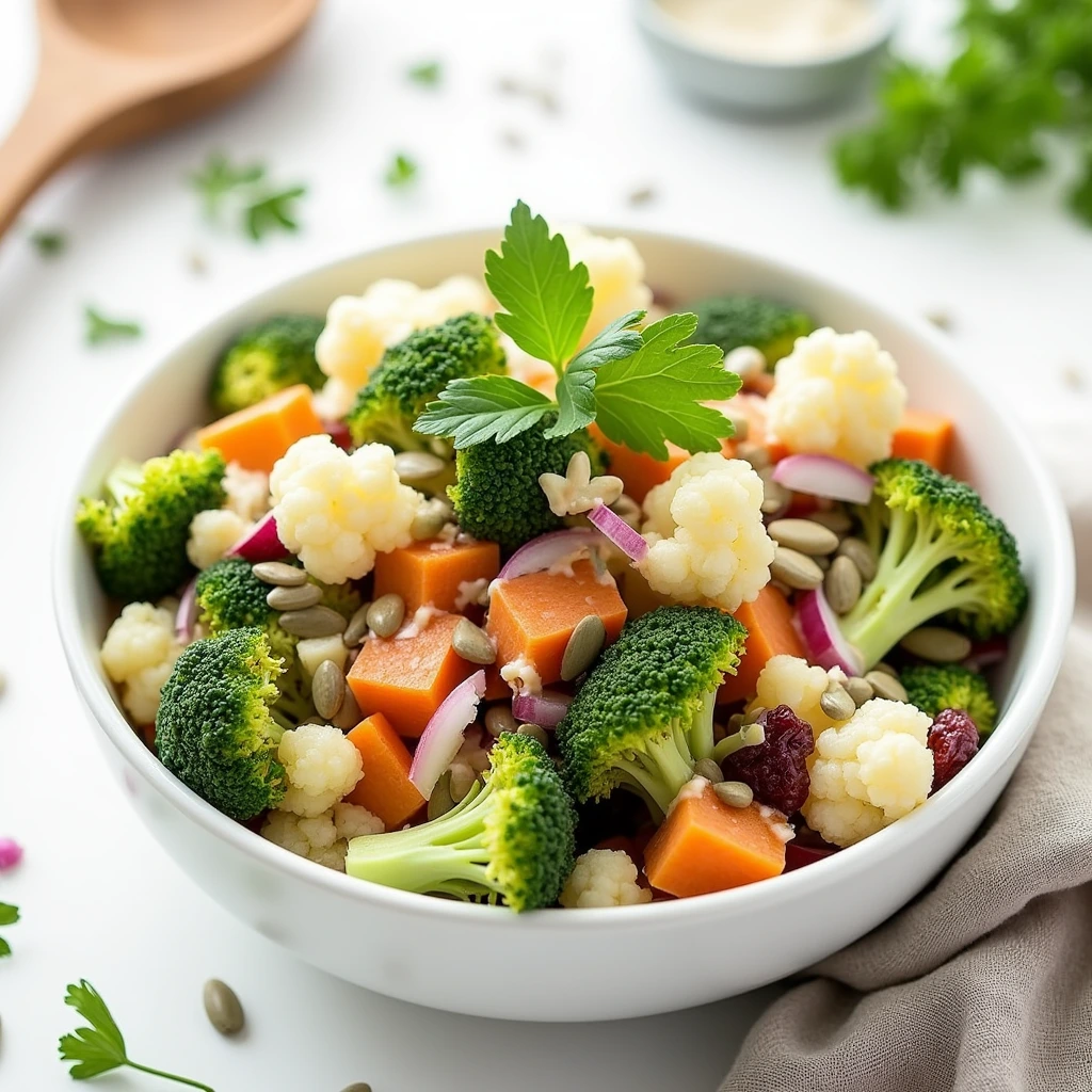 Broccoli Cauliflower Salad