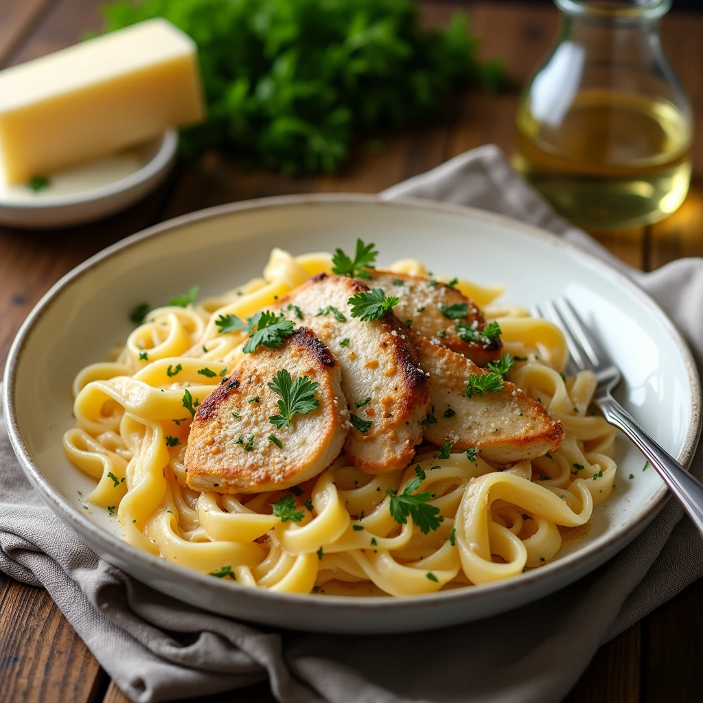 Garlic Parmesan Chicken Pasta