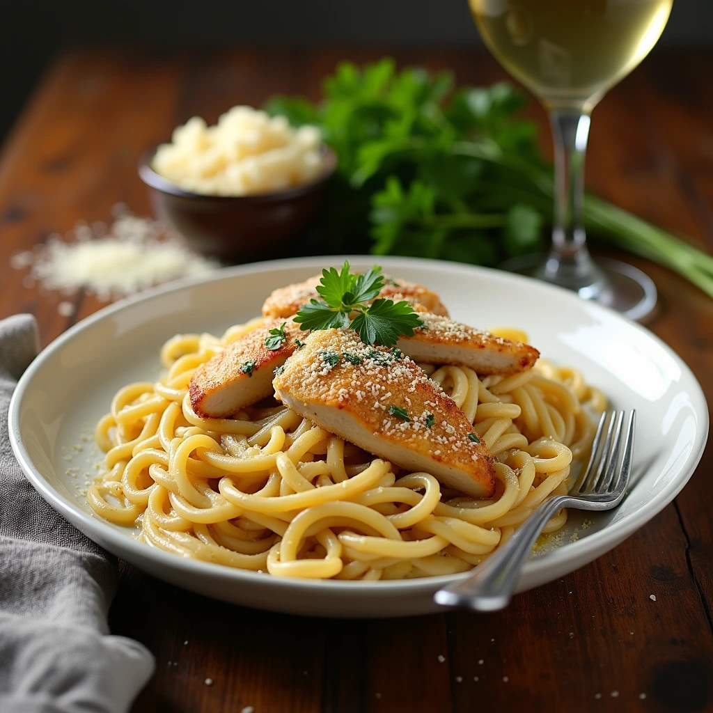 Garlic Parmesan Chicken Pasta