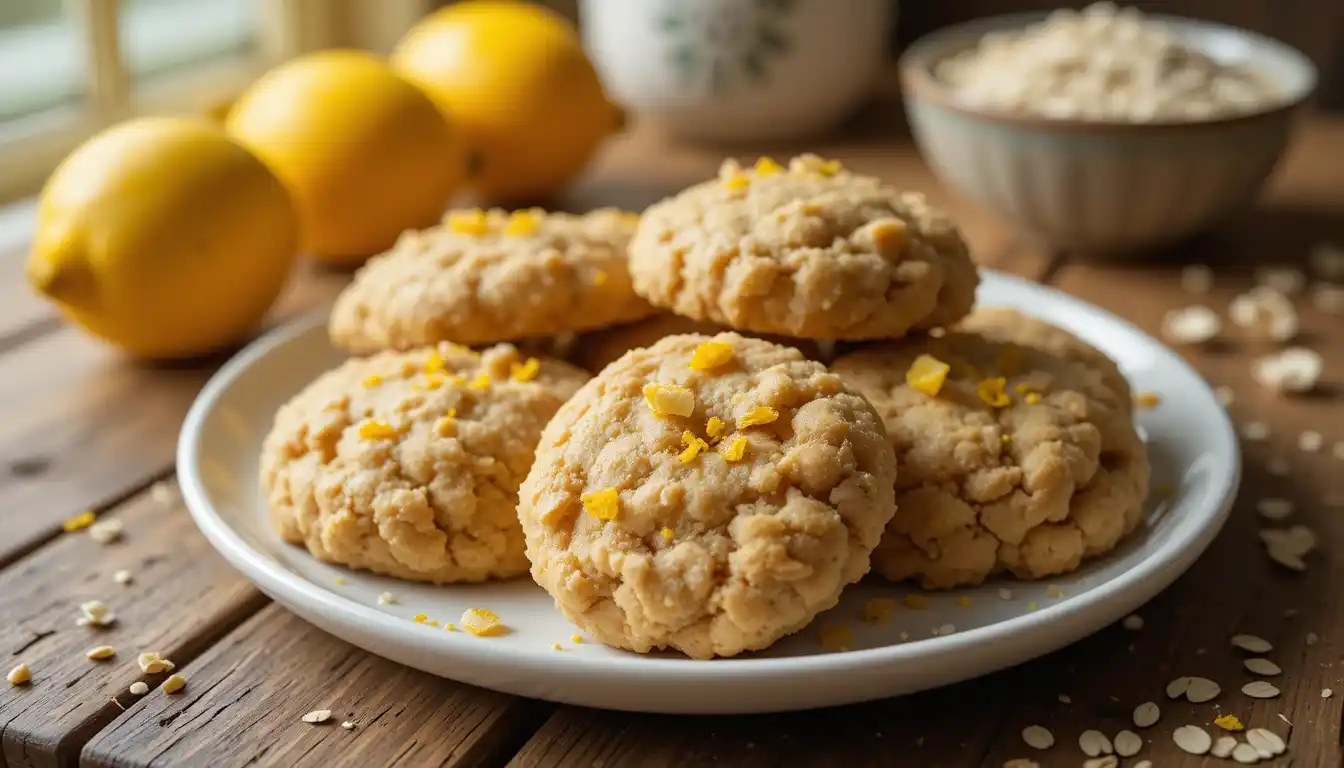 Lemon Oatmeal No Bake Cookies