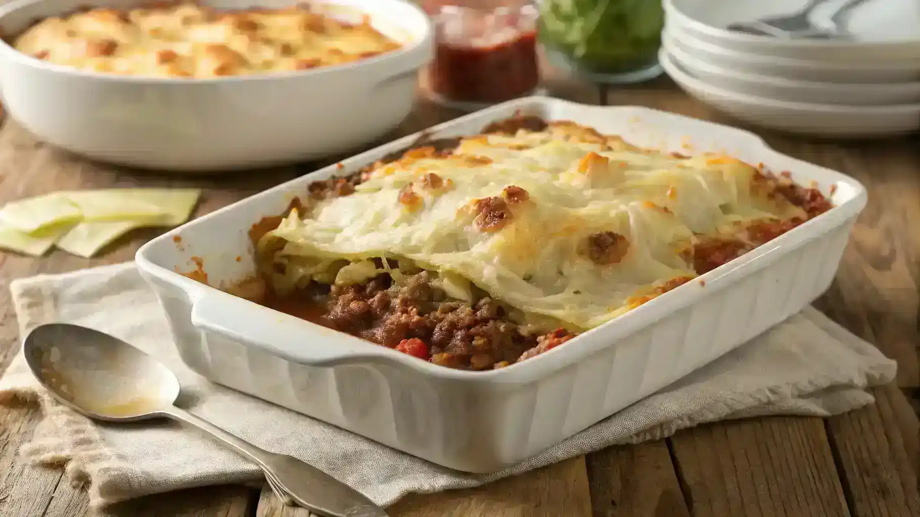 Savory Cabbage Beef Bake